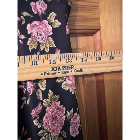 Zara Dark Floral Lace trim bodice slip dress S - Picture 5 of 6